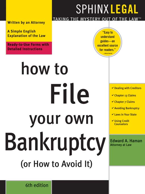 Title details for How to File Your Own Bankruptcy (or How to Avoid It), 6e by Edward  A. Haman - Available
